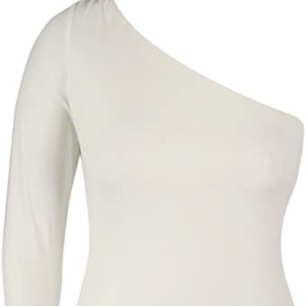 Calvin Klein Embellished One Shoulder Dress